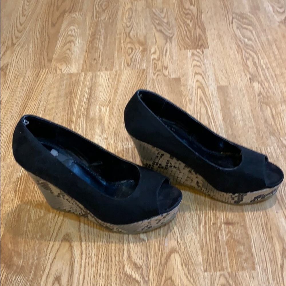 Express wedge platform shoes, size 7.